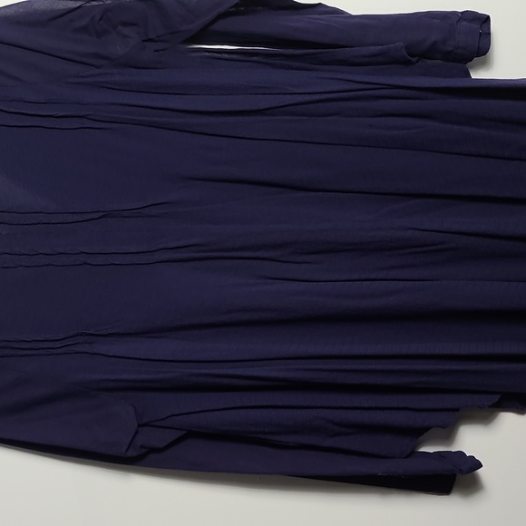 FREE PEOPLE Sisters Of The Moon Deep Blue Lightweight Cotton Blouse Size Medium - Picture 14 of 16